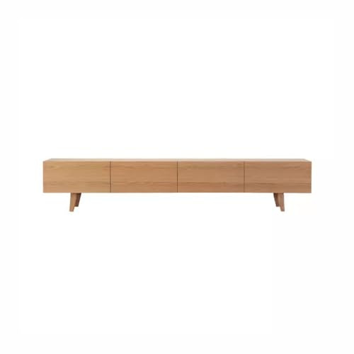 BASXDRFXZ Soporte de TV para Dormitorio Mueble de TV nórdico Moderno y Sencillo Madera Maciza, pequeño apartamento, Roble Blanco, Cerezo, Sala Estar, Mueble Minimalista(A,210X40X40CM)
