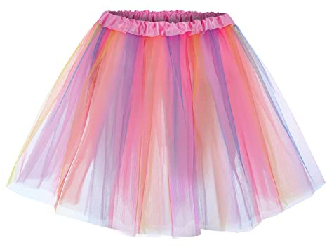 Regenbogen Tüllrock Damen, Tüllrock Bunt, Regenbogen Kostüm Damen, Papagei Kostüm, Tütü Tüll Rock Tutu Tullrock Buntes Bunte Bunten Bunter Clown Regenbogenrock Regenbogenkostüm Fasching 17