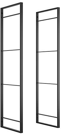 Emuca - Structure for bookcases, Ladder Shelf, Industrial style Storage Rack, 1150 mm (45,3 inch) height, Steel, Black finish