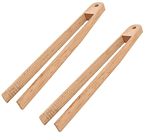 2 Piezas Pinzas De Bambú, Antideslizantes Pinza De Bambú, Pinzas Tostadas Para La Cocina, Juego De Té De Cocina, Para Cocinar, Tostadas (como se muestra)