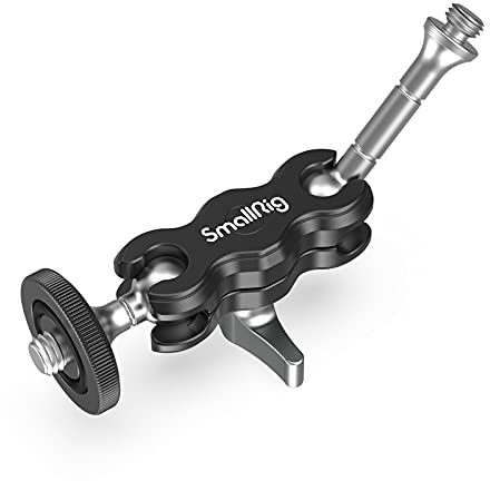 SMALLRIG Mini Magic Arm with Double Ball Head, 360 Degree Rotation Articulating Arm, with 1/4 Screws for Tripod, Monitor, Microphone, LED Light Max. Load 2.4kg - 3238