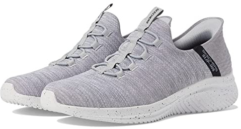 Skechers Ultra Flex 3.0 Herrsko, sneaker, dra-på-skor, slipp använda händerna, Grå, 14 Wide