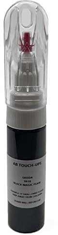 TOUCH UP PAINT FOR SKODA 9910 BLACK MAGIC PEARL TOUCH UP PAINT PEN/BRUSH