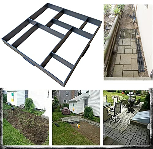 LAIDEPA Betonform, Kunststoff Betonpflaster Pathmate,DIY-Pflaster Gehwege Trittstein Pflaster Zementformen für die Terrasse,2pcs