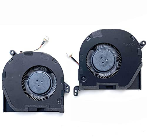 Fleshy Leaf CPU+GPU Cooling Fan Replacement for Dell XPS 15 9500 9510 | Precision 5550 2020 Year Series EG50050S1-CG30-S9A EG50050S1-CG00-S9A DC5V 009RK6 0DJH35
