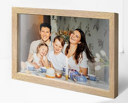 Panorama Póster Personalizado con Marco color Madera A3 42x29,7 cm - Cuadro con Fotos Personalizadas en Papel de 250gr