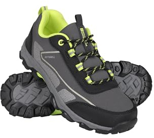Mountain Warehouse Softshell-Schuhe für Kinder - Strapazierfähige & atmungsaktive Trekking-Stiefel für Kinder mit Mesh-Futter, Running & Walking - Frühling Sommer Hell Grün Kinder-Schuhgröße 36 DE