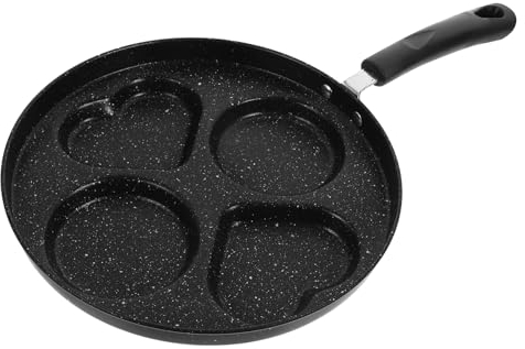 MAGICLULU Heart Shape Fried Egg Pan Non-Stick Long Handle Household Pan Easy to Clean
