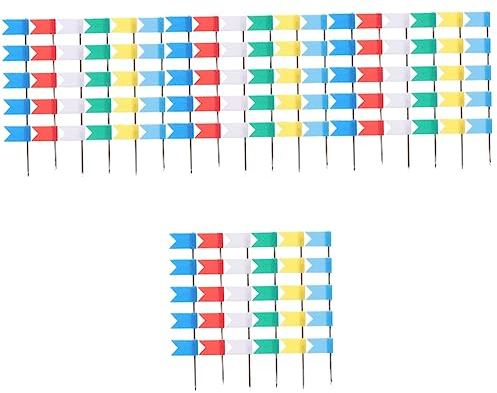 TEHAUX 400stücke Bunte Flaggen-pushpins Wiederverwendbare Reißzwecken Für Karten Pinnwände Und Büro Dekorative Stecknadeln Markierung Von Orten Und Reiserouten