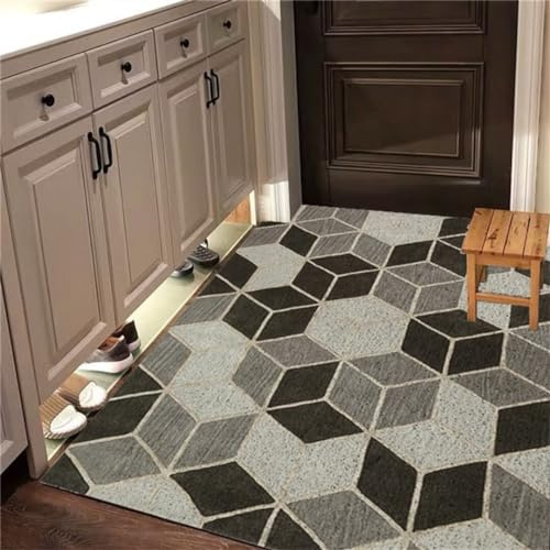 RUGMRZ Babyzimmer Teppich Geometrische Mode kinderzimmerteppich Junge schwarz Teppich Design kinderspiel Teppich babyzimmer Teppich Teppich kurzflor160x230CM