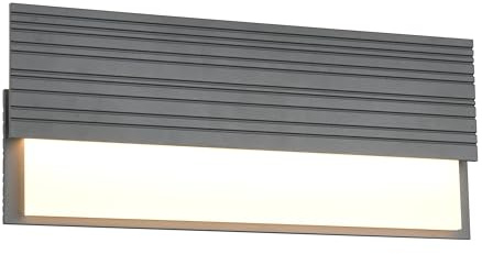 Trio Leuchten LED Außen Wandleuchte Mariza 247060142, Aluminium Druckguss, Glas weiß, inkl. 10 Watt LED, Anthrazit