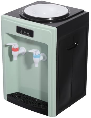 Dispensador eléctrico de agua caliente, fuente de agua potable, oficina en casa, máquina de bebidas calientes y frías, dispensador de agua eléctrico para oficina y hogar (verde)