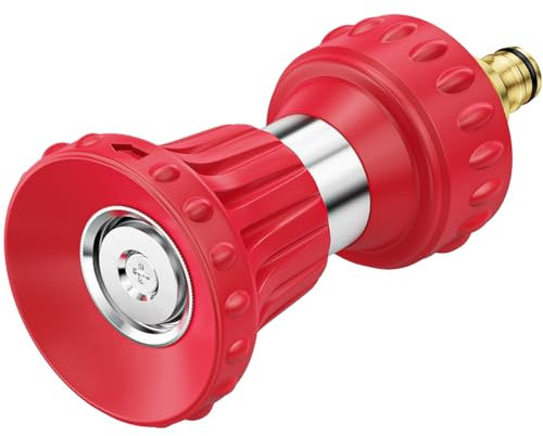 FANHAO Ugello per Tubo da Giardino Stile Pompiere, Pistola da Giardino Antincendio, Pistola Acqua Giardino Regolabile Antigoccia ad alta Pressione per Irrigazione di Prato/Giardino