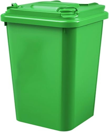 Bote De Basura De Plástico con Tapa, Contenedor De Residuos De Alimentos Fácil De Limpiar, Bote De Basura De Gran Capacidad (One Color 100L)