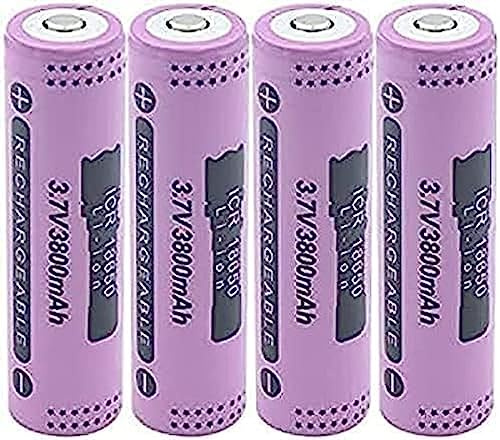 Baterías Recargables 3,7 V 3800 Mah Icr 18650 Batería Recargable De Iones De Litio para Linterna Banco De Energía Cámara De Luz LED,4 Habitaciones