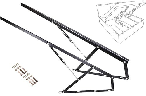 Kit di sollevamento per letto con molla a gas, 2 pezzi, meccanismo idraulico per contenitore, letto, divano, salvaspazio, 75 cm