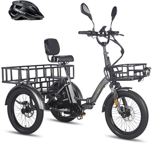 Fafrees F20 Mate E Bike Dreirad für Erwachsene Strassenzulassung [ Offiziell ] Damen Ebike Herren 180kg, Fat Elektrofahrrad 48V, Elektro Fahrrad 3 Räder für Senioren, elektrisch 3 Rad Fahrrad faltbar