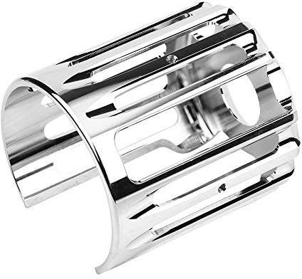 Ausla Copertura del Filtro dell'Olio Motociclistico in Lega di Alluminio CNC Fit Universale per Tutti i Modelli con Tappo del Filtro Olio Durevole Riutilizzabile con Finitura Cromata