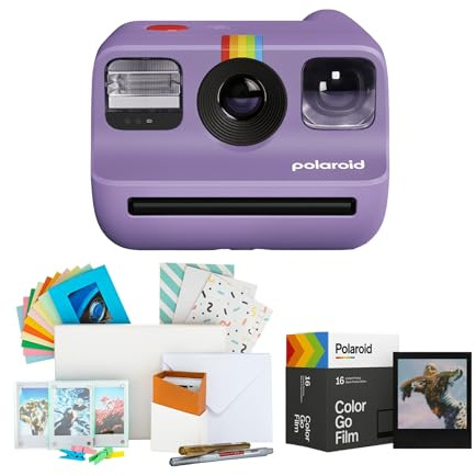 Polaroid Go Generation 2 - Paquete de cámara instantánea (morado) | Modos de doble exposición con temporizador automático, (3 artículos)