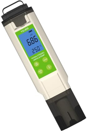 Tester dell'acqua ad alta precisione con monitor digitale retroilluminato portatile per acquari piscine test misuratore portatile