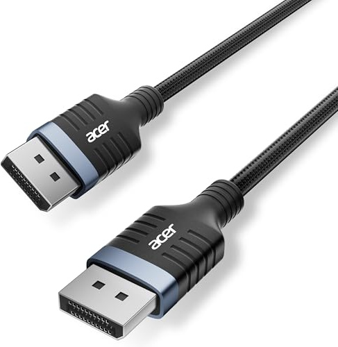 acer 8K Displayport Kabel, DP 1.4 Kabel 8K@60Hz, 4K@240Hz/120Hz, unterstützt 3D,HDR,FreeSync,G-Sync,DSC 1.2,HDCP 2.2, DP auf DP Bidirektionales Kabel für Gaming Monitor, HDTV, PC, Grafikkarte usw. -2m