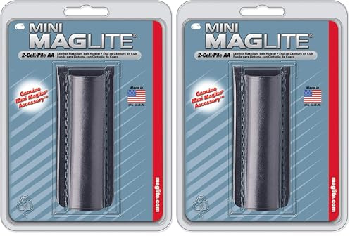 Mag-Lite AM2A026E Leder-Gürtelhalter für Mini Maglite AA (Packung mit 2)