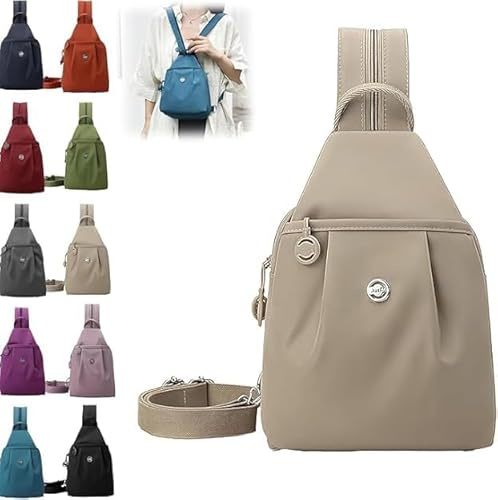 3 in 1 Anti-Theft Travel Tote Bag,Waterproof 2-Way Commuter Bag,Large Capacity Oxford Convertible Shoulder Travel Bag (Khaki)