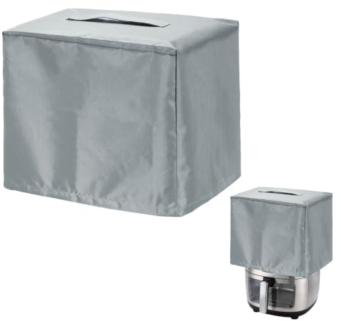 Nexarelle Air Fryer Cover Case 10 x 14 x 12(LxWxH) - Waterproof Air Fryer Dust Cover Kitchen Appliance Heat-Resistant Dustproof for Rice Cooker/Blender/Coffee Maker, Gray