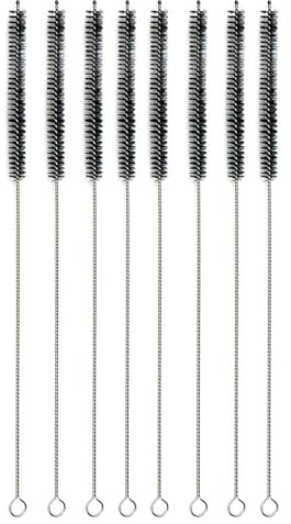De 6/8 / 12 Cepillos de Paja de Durabilidad para Limpiar pajitas y Tubos de ensayo para cocinas domésticas, Laboratorios de cafeterías utilizan un Juego de cepillos de Paja Reutilizables