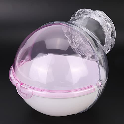 Qudinip Inodoro Translúcido para Hámster, Baño Externo, Acrílico Duradero para Hámsteres Enanos, Rosa, 5,71x4,53x4,53 Pulgadas (Rosa)