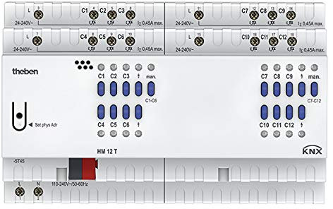 Theben 4940245 HM T KNX Heizungsaktor, 12 Kanäle
