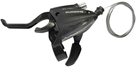 SHIMANO ESTEF5002LSBL S+B-Hebel ST-EF 500 2-Finger 3-Fach Links, V-Brake, 1800mm, schwarz