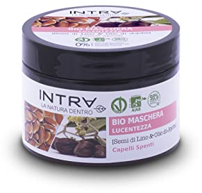 INTRÀ Semi di Lino & Jojoba Maschera Capelli Biologica Lucentezza - 250ml