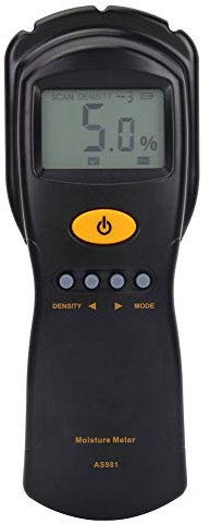 Fydun Feuchtigkeitsmessgeräte AS981 Berührungsloses LCD Display Digitaler Feuchtigkeitsmesser Detektor für Holz Bambus Papier