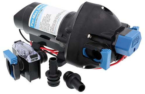 Jabsco 31395-4012-3A Par-MAX 3 Bomba de Suministro de Agua Dulce Marina: 12 V, 3 GPM, Cierre a 40 PSI