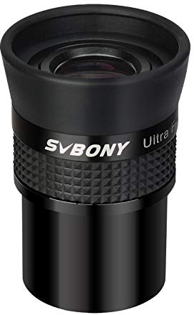 Svbony SV190 Teleskop Okular 1,25”, 10mm Ultra Flat Field Okular, Hohe Bildschärfe, Vollständig Mehrfach Beschichtete Teleskoplinse, für Sterne und der Mondoberfläche