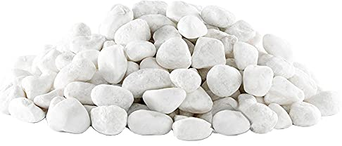 Gexmile Guijarros Blancos Grava Natural Decorativa Piedras de Roca Río para Maceta Jardín Casa Florero Acuario Diámetro 20-40mm 1000g