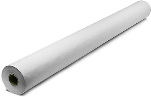 Venuscello Banquet Roll 25M White Paper Banqueting Roll for Wedding Buffet Dinner Home Large Disposable Table Paper Cloth Cover - 25M X 1.14M (1) (VDT - 001)
