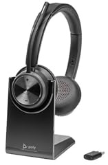 Plantronics Poly Savi 7320 Office - Auriculares inalámbricos de Escritorio y Centro de Llamadas, Color Negro