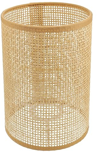 SHERCHPRY Pantalla De Lámpara De Ratán Para Lámpara De Mesa Pantalla De E27 Para Interior Cubierta Rústica Tejida 8.07 X 5.51 X 5.51 in Para Sala Dormitorio Restaurante