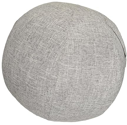 kowaku Couverture de Balle de Yoga Pilates, Couverture de Balle d'équilibre avec poignée légère Couverture de Balle d'exercice Anti-Rayures, Gris Clair 55cm