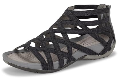 BareTraps Women's Samina, Black Grey, 8