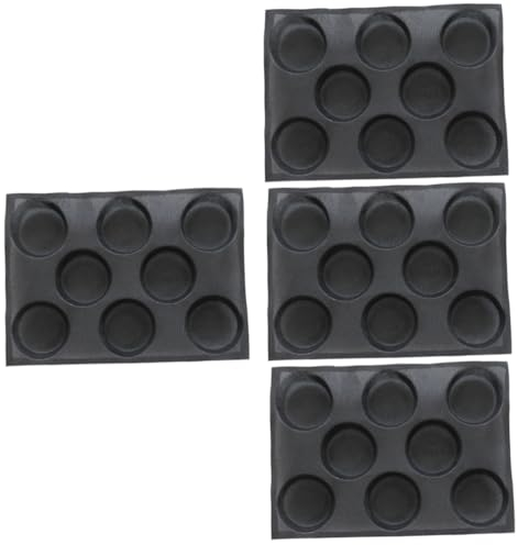 TOPBATHY 4piezas Moldes De Para Hacer Hamburguesas Utensilio De Cocina Reutilizable y Molde Para Galletas y Pan Color Negro