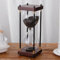 Clessidra 30 Minuti, Clessidra Hourglass Timer Clessidra Decorativa in Vetro con Supporti Laterali Dorati, Decorazione a Clessidra in Legno per Casa, Scrivania, Ufficio (Nero)