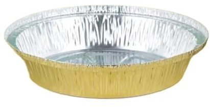 Vaschette Alluminio 50 pezzi di vassoi rotondi in alluminio, piatto for flan in alluminio, contenitore for alimenti in alluminio argentato, piatto in alluminio, teglie for torta in alluminio for frigg