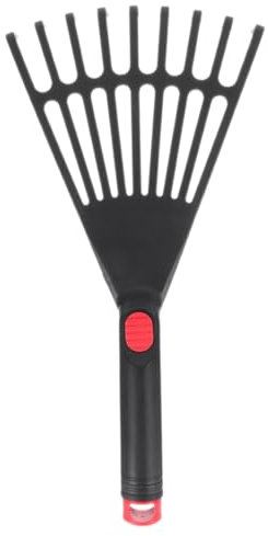 SEWOART Rastrello da Giardino in Plastica Piccolo Portatile per Foglie e Aiuole con Impugnatura Ergonomica Leggero per Giardinaggio All’aperto