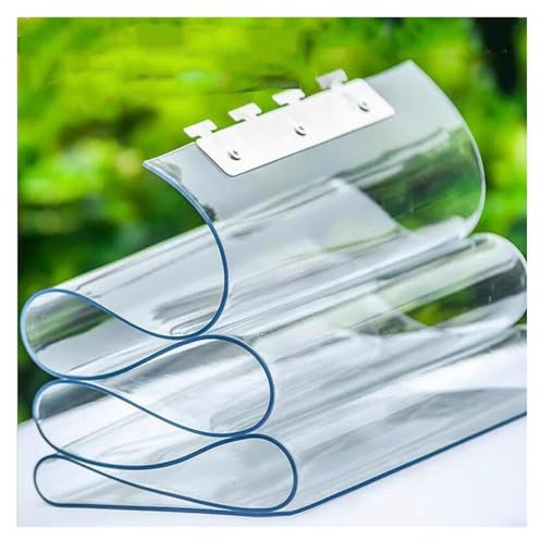 DTVEW PVC-Streifenvorhang 1,6mm/0,06 Dicke, Klare Vorhangplastiken Kratzfeste Kunststoffvorhänge Türvorhang Der Klimaanlage(0.9x2.3m)