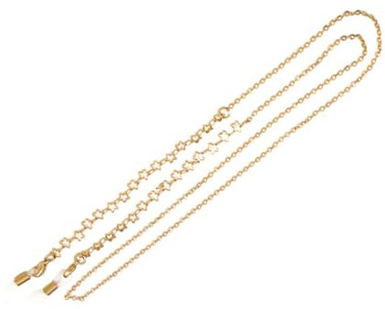 MOBUTOFU Zarte Brillenkette Mit Hohlem Fünfzack Stern Aus Vergoldetem Metall Anti Rutsch Brillenseil Für Sonnen Und Lesebrillen Modischer Brillenhalter Für Outdoor Und Reisen