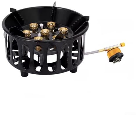 Estufa de gas portátil, Estufa de camping portátil negra de 16800 w con manejo eficiente de la llama para chef al aire libre (B)