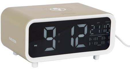 Karlsson Wecker Chunky Led - Tee grün - 17x11x8.6cm | Rund - skandinavisch - Thermoplast - Wecker für Schlafzimmer